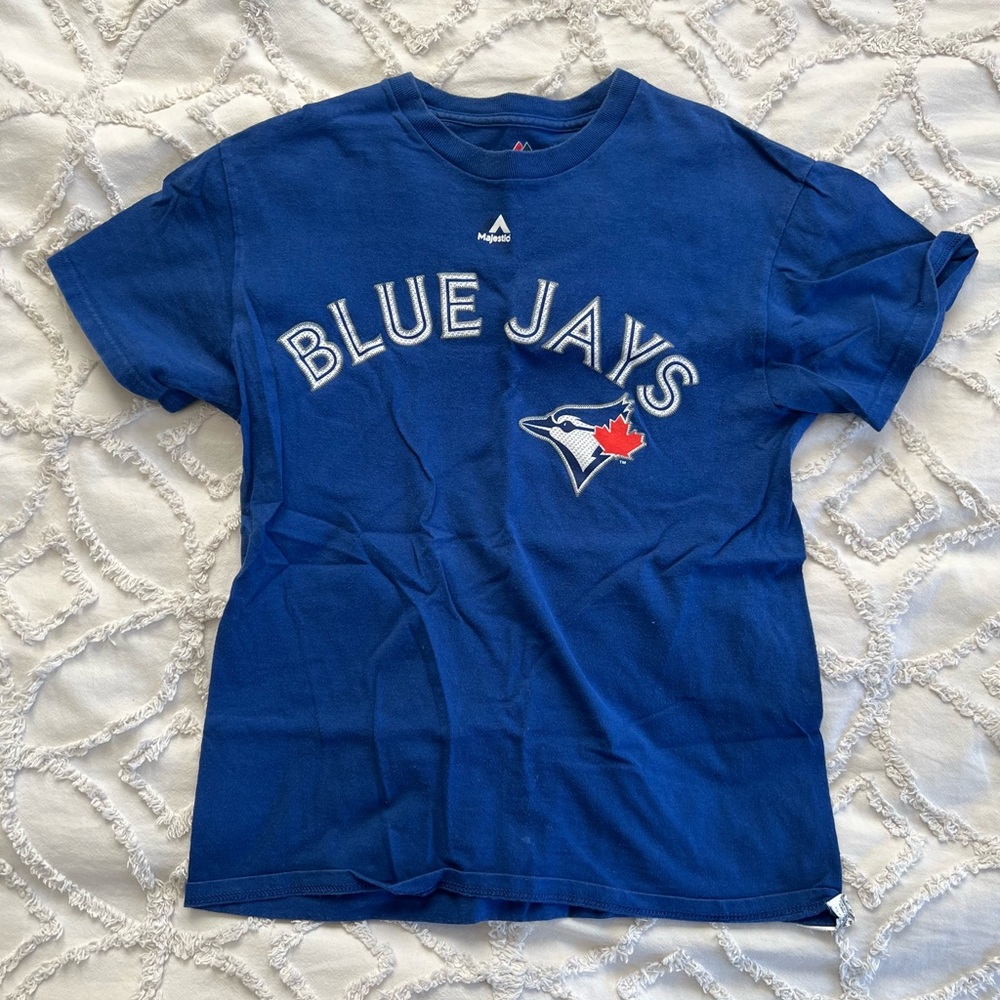 Toronto Blue Jay’s Troy Tulowitzski T-shirt Jersey Adult Small Majestic